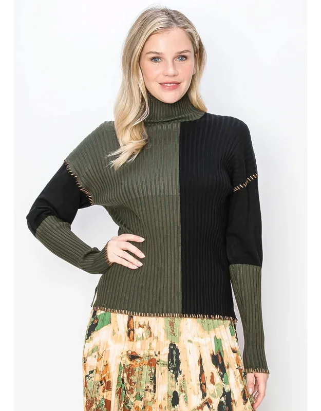 Block Panel Knit Sweater