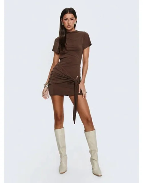Open Back Draped Mini Dress
