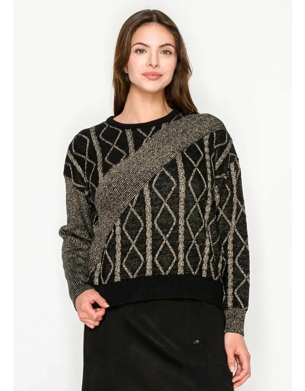 Sweater With Gold Lurex Detailing