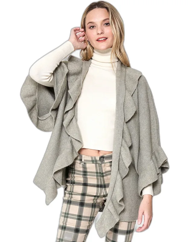 Ruffle Knit Cardigan