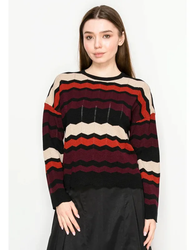 Striped Chevron Pullover
