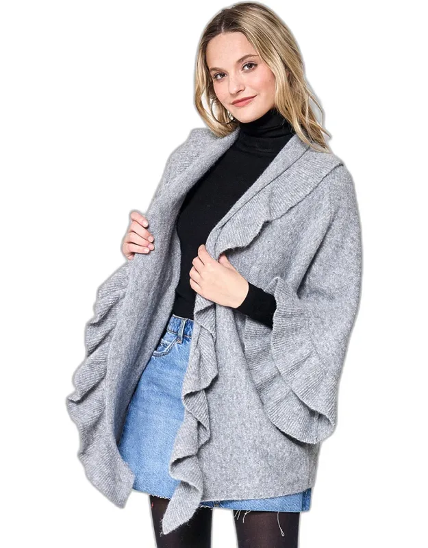 Ruffle Knit Cardigan