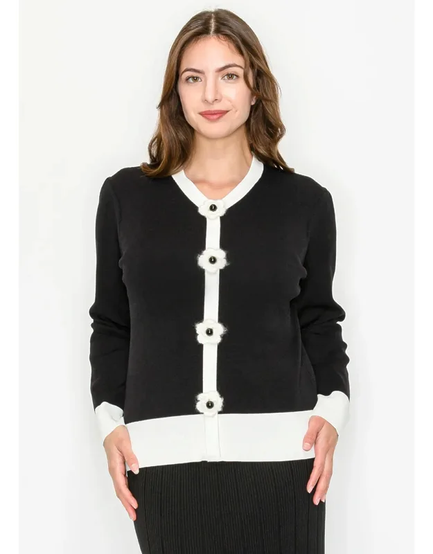 Sweater With Cute Button Details