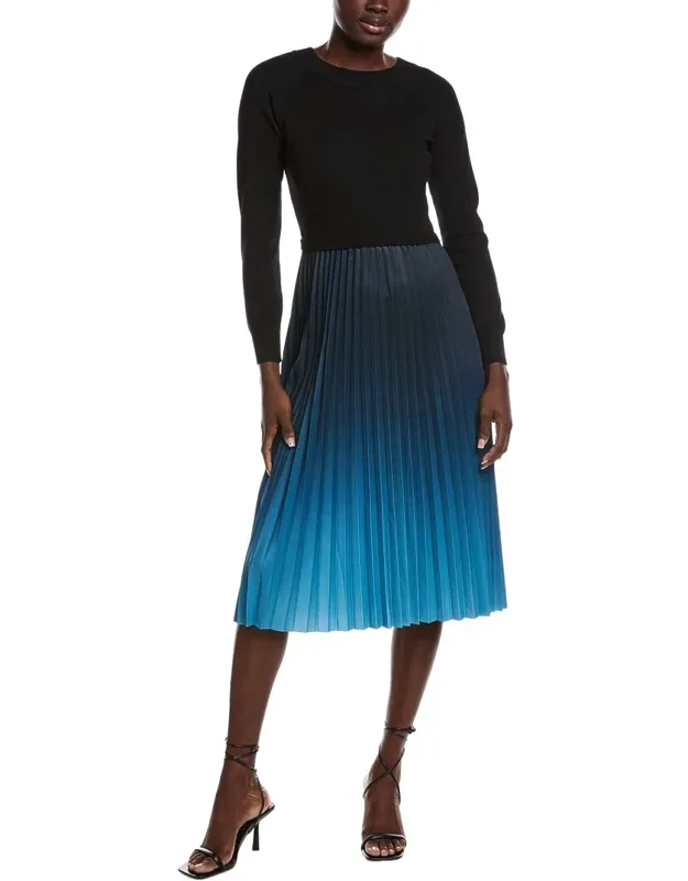 Pleated Midi Dress
