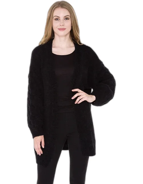 Soft Knit Twisted Sleeve Detail Cardigan
