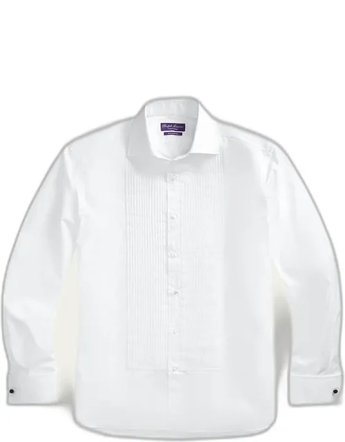Solid Poplin Aston Pleated Formal Dress Shirt