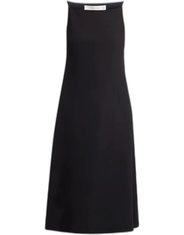 Seraphina High-neck Sleeveless Midi Dress