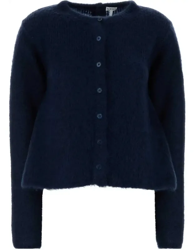 Stretch Mohair Blend Cardigan
