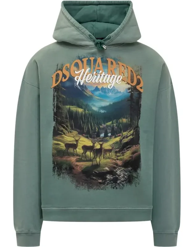 Hoodie With Heritage Print