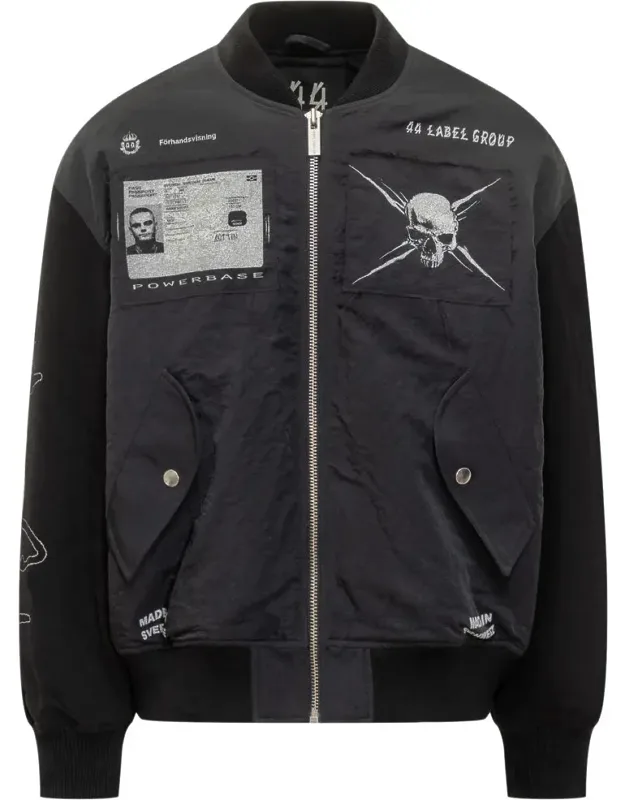 Bomber Jacket With Patch And Embroidery