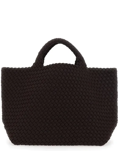 St Barths Handbag With Braided Design And Removable Pouch In Ecoleather