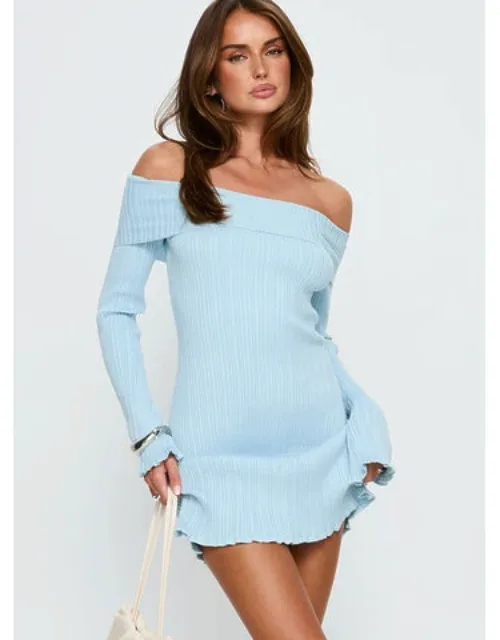 Freshwater Long Sleeve Rib Knit Mini Dress