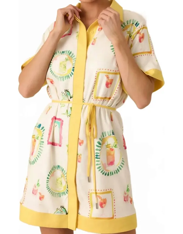Happy Hour Shirt Dress