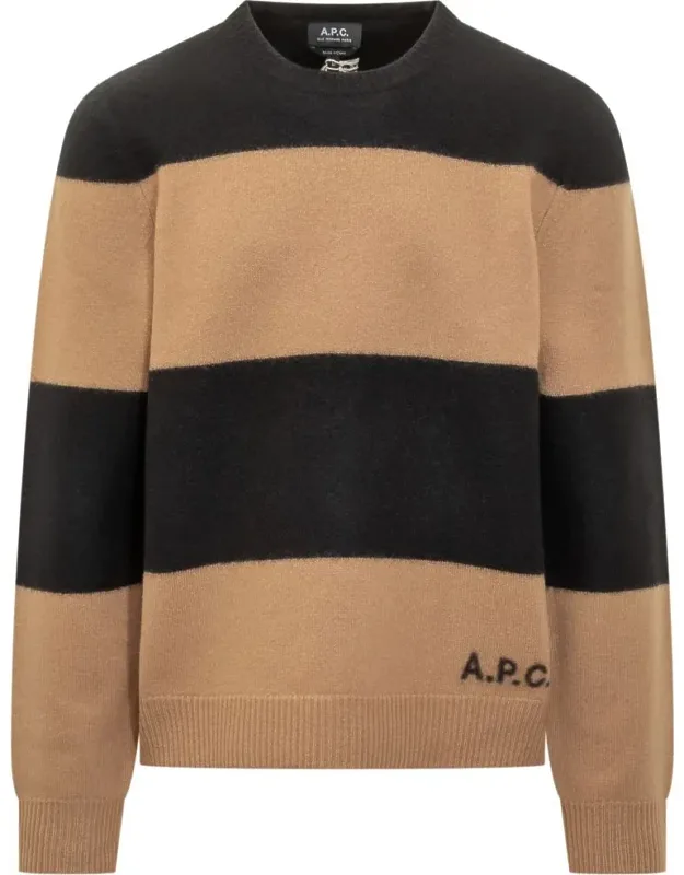 Striped Sweater With Logo