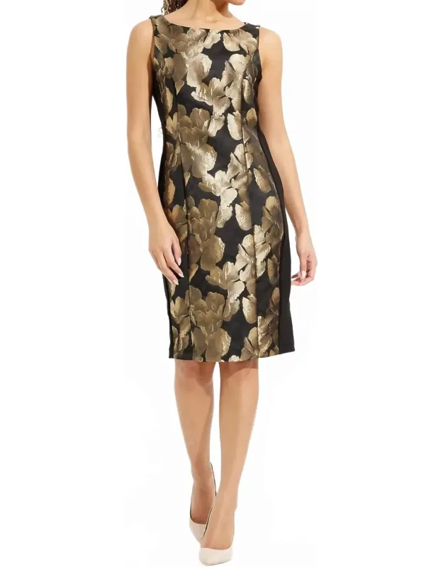 Floral Sleeveless Sheath Dress