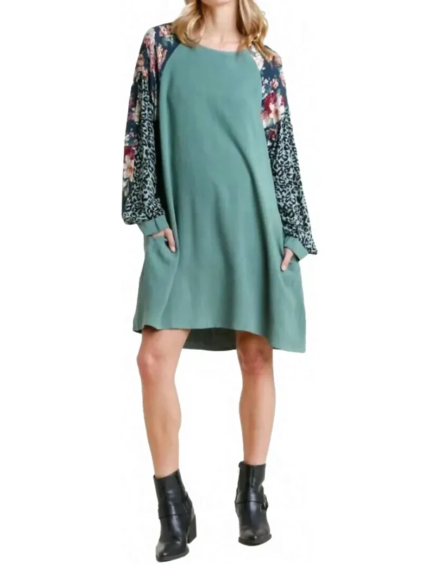 Floral & Animal Pocket Dress