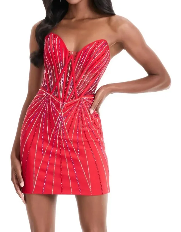 Sweetheart Neckline Mini Dress