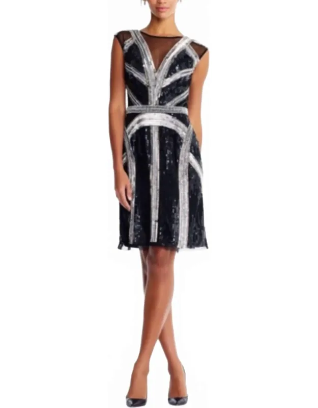 Beaded Sleeveless Party Dress