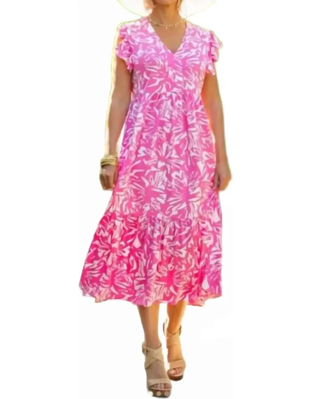 Knit Short Sleeve Midi Dress