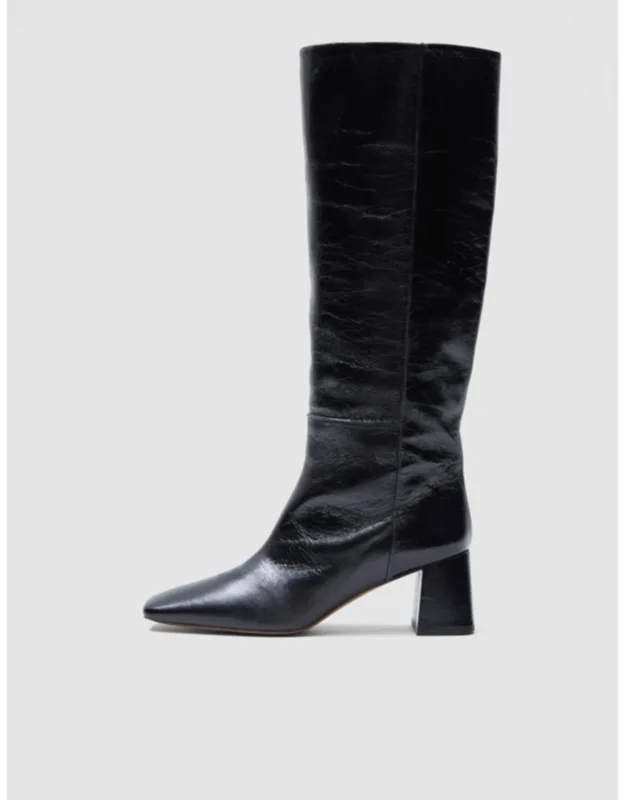 Knee High Patent Leather Boots
