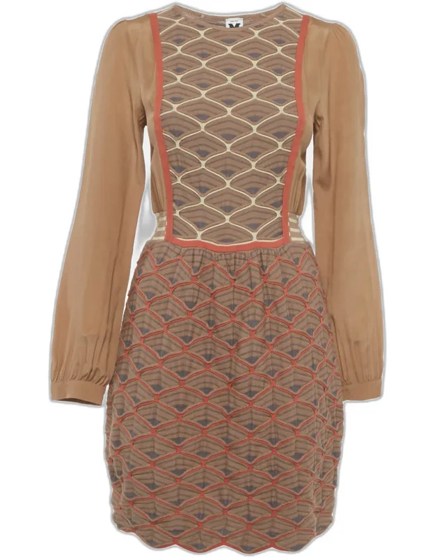 Patterned Knit Mini Dress