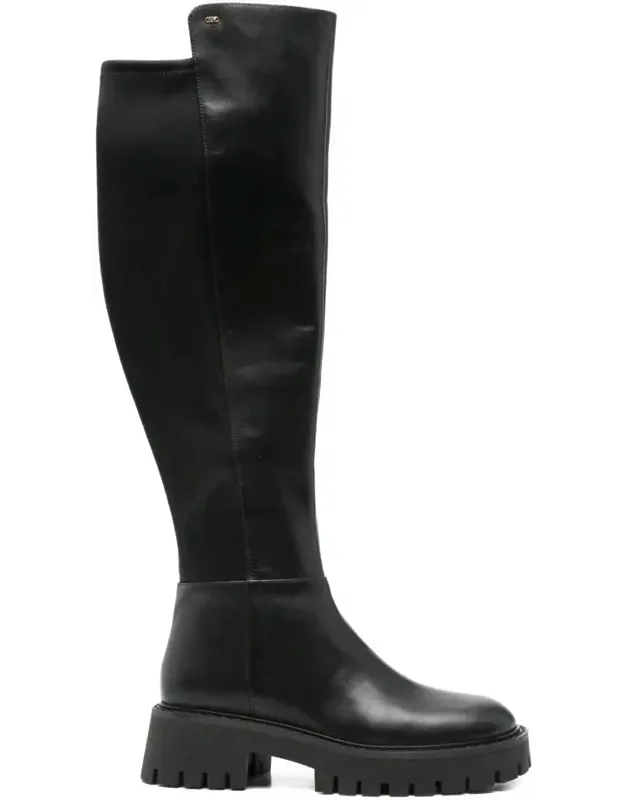 Boots With Lug Sole And Side Zip Fastening
