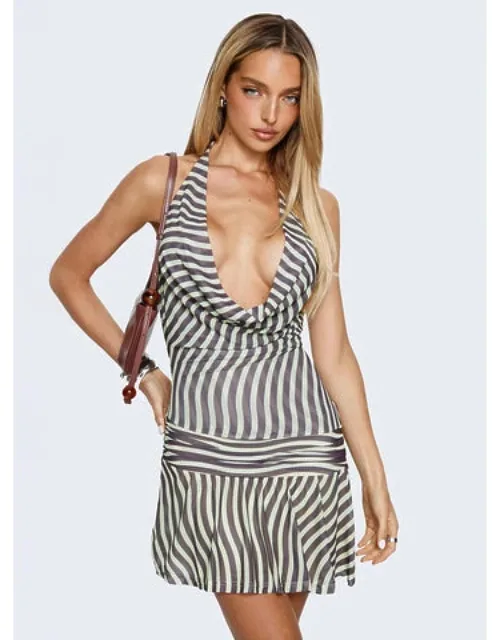 Starshooter Halter Plunge Mini Dress