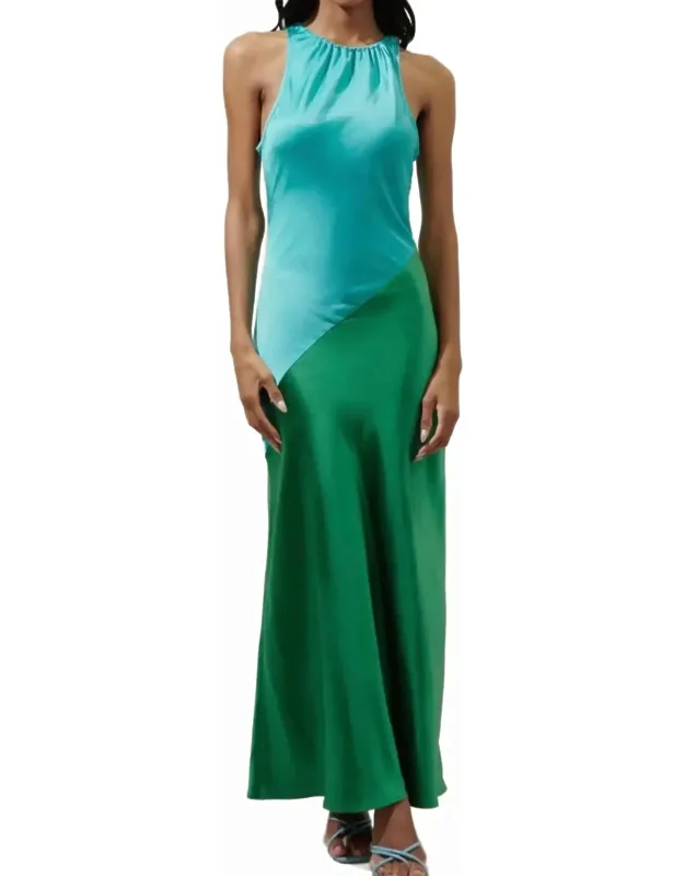Color Block Maxi Dress