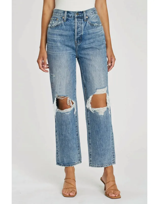 Super High Rise Straight Crop Jeans