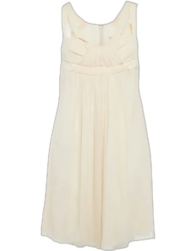 Silk Gathered Mini Dress