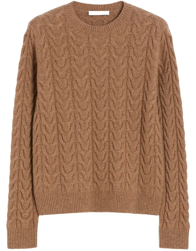 Slim Fit Cable-knit Cashmere Pullover