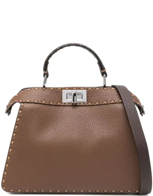 Peekaboo Iseeu Small In Two Tone Grained Leather Bag