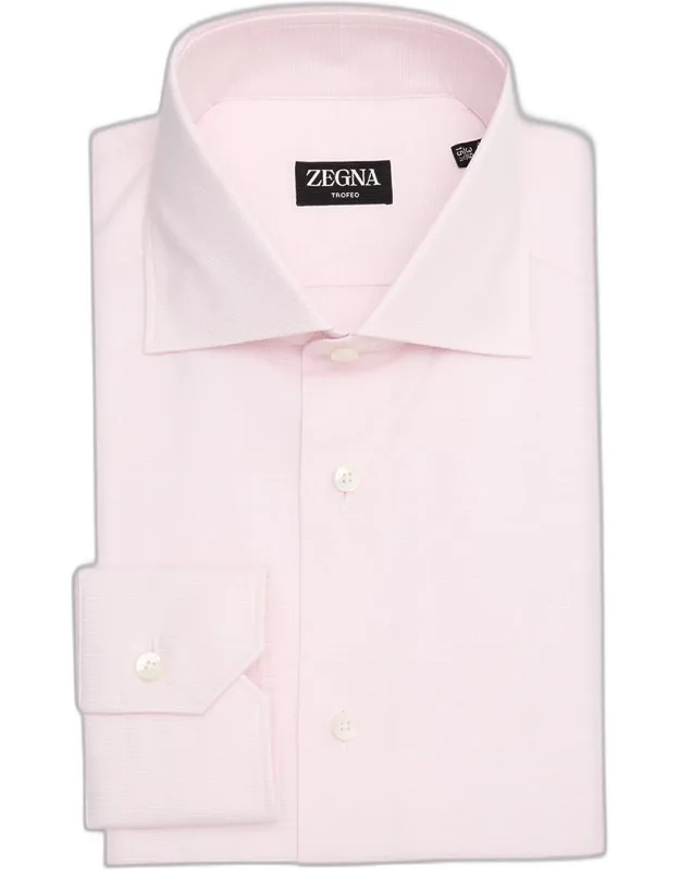 Micro-check Cotton Dress Shirt