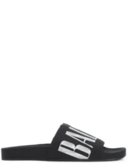 Sandals With Slip-on Design And Flat Rubber Outsole