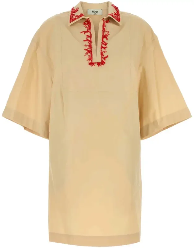 Pastel Yellow Poplin Dress