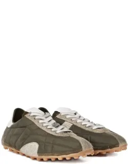 Sneakers With Front Lace-up Fastening And Rubber Lug Sole
