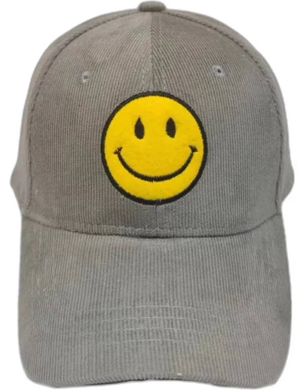 Smile Pointed Corduroy Cap
