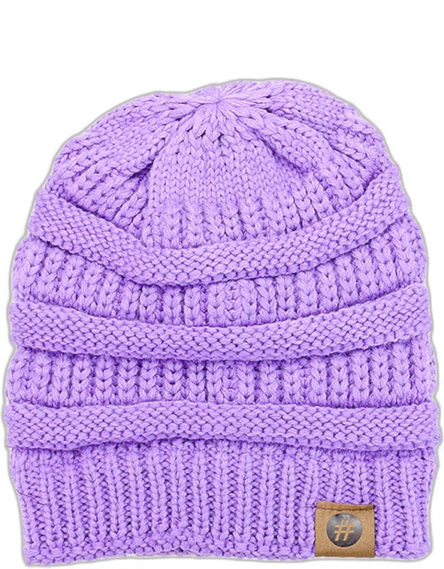 Knitted Hashtag Beanie Hat