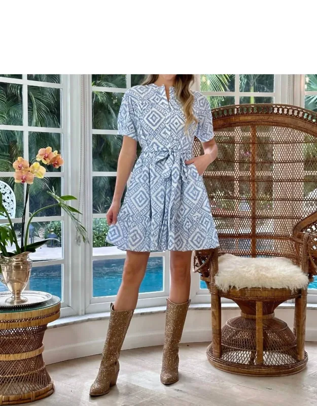 Ibiza Short Sleeve Mini Dress