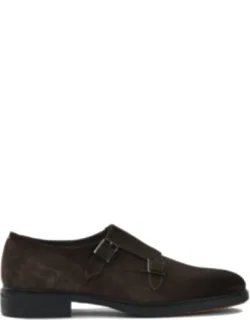 Suede Double Buckle Loafers
