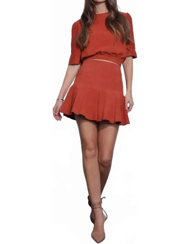 Suede Mini Skirt