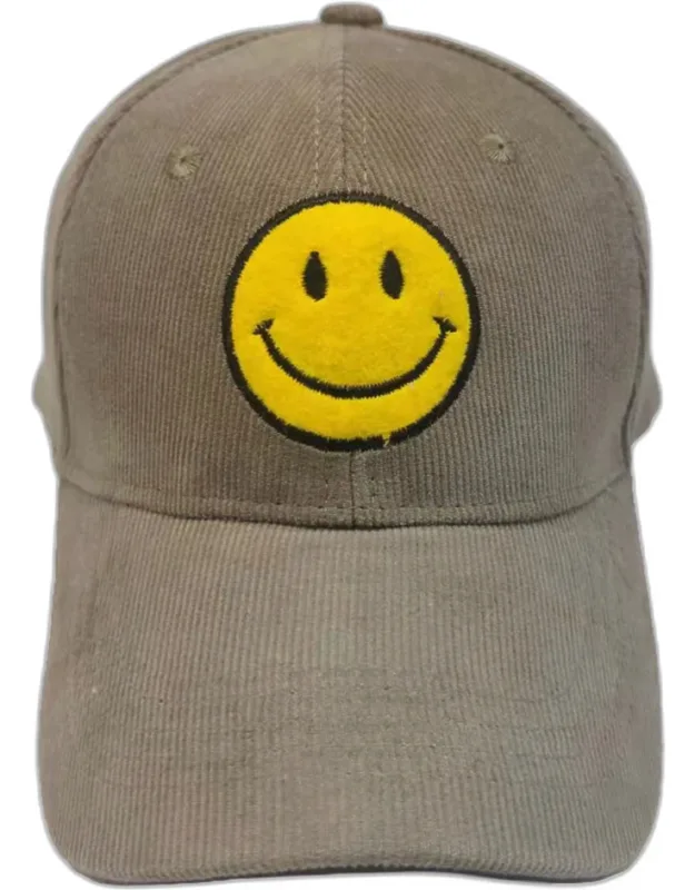 Smile Pointed Corduroy Cap