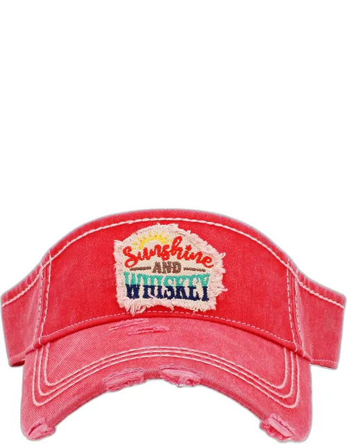 Sunshine And Whiskey Vintage Visor Hat
