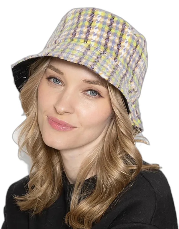 Plaid Check Patterned Bucket Hat