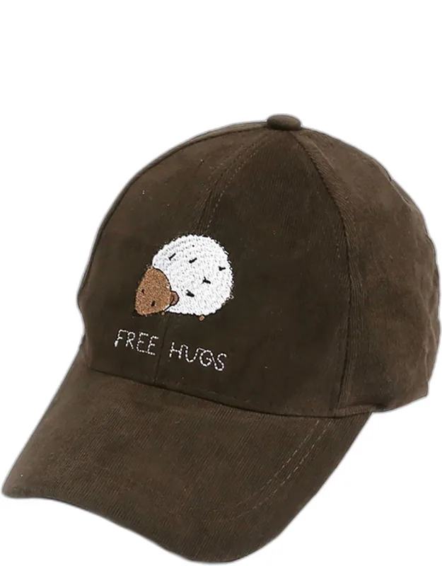 Hedgehog Free Hugs Embroidery Baseball Cap