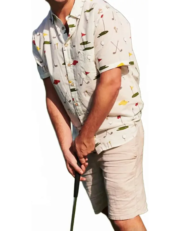 Button-down Shirt In Golf Tournament