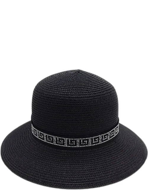 Greek Pattern Band Straw Sun Hat