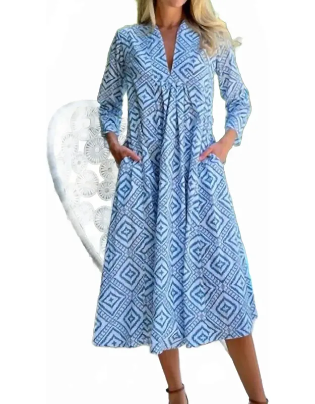 V-neck Midi Dress