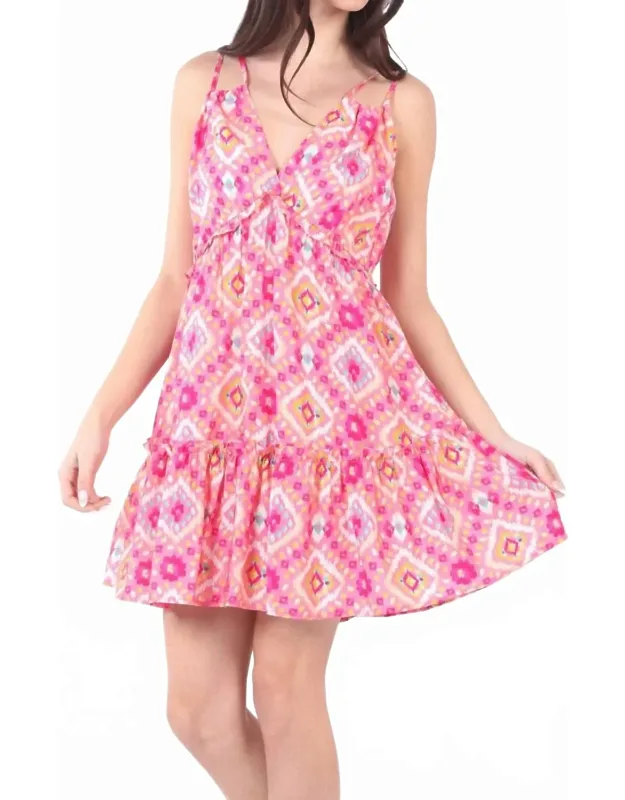 Such A Flirt Midi Printed Dress