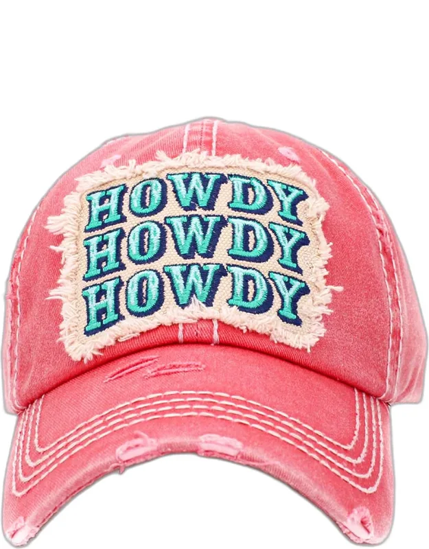 Howdy Message Vintage Baseball Cap
